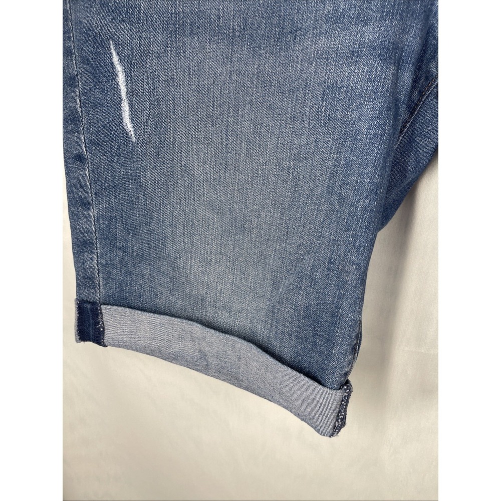 Ann Taylor Loft Jean Shorts Womens Size 12 Modern Cut Medium Wash Cuffed Stretch - Picture 7 of 14
